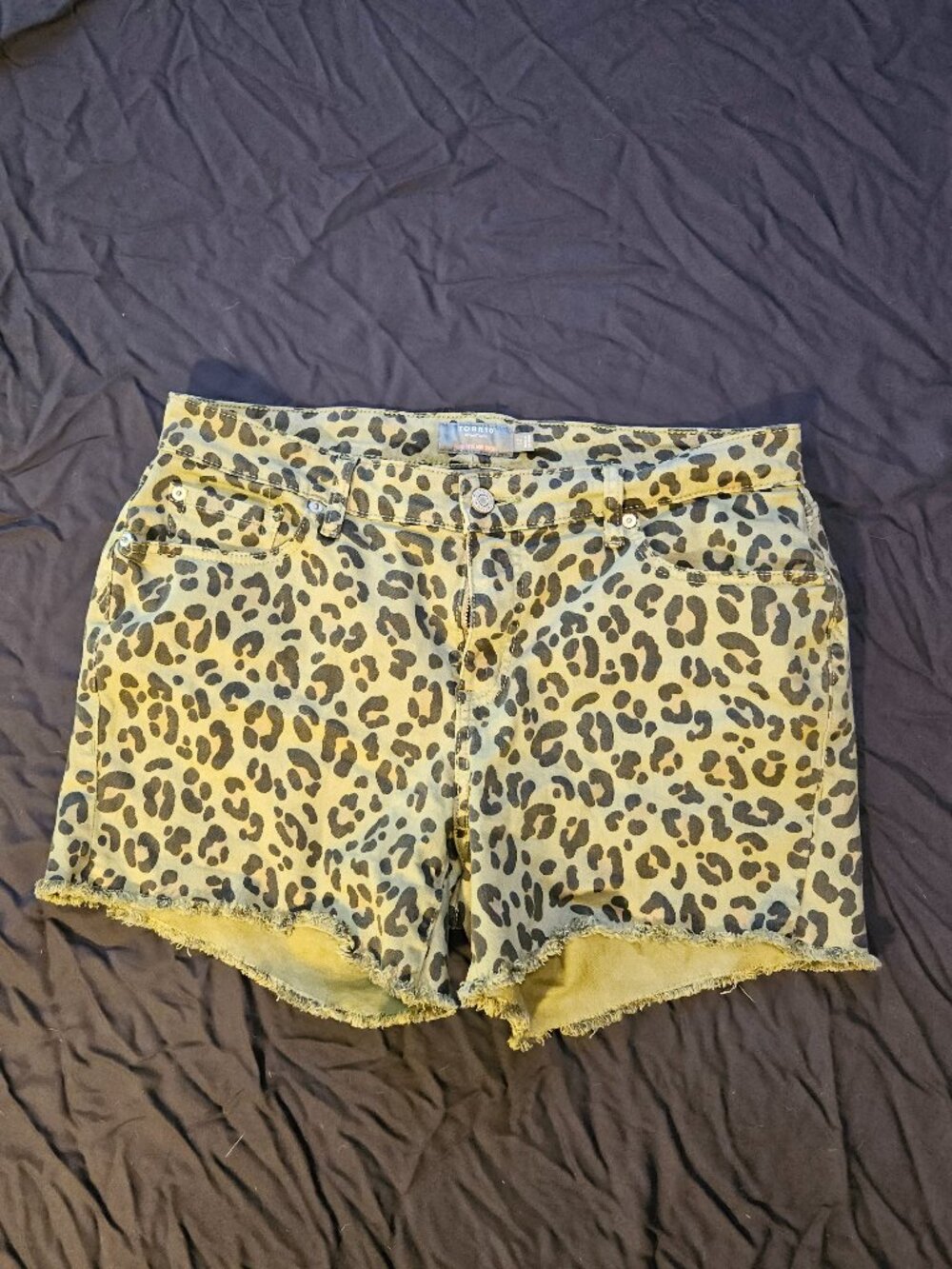 Torrid Green Leopard Shorts